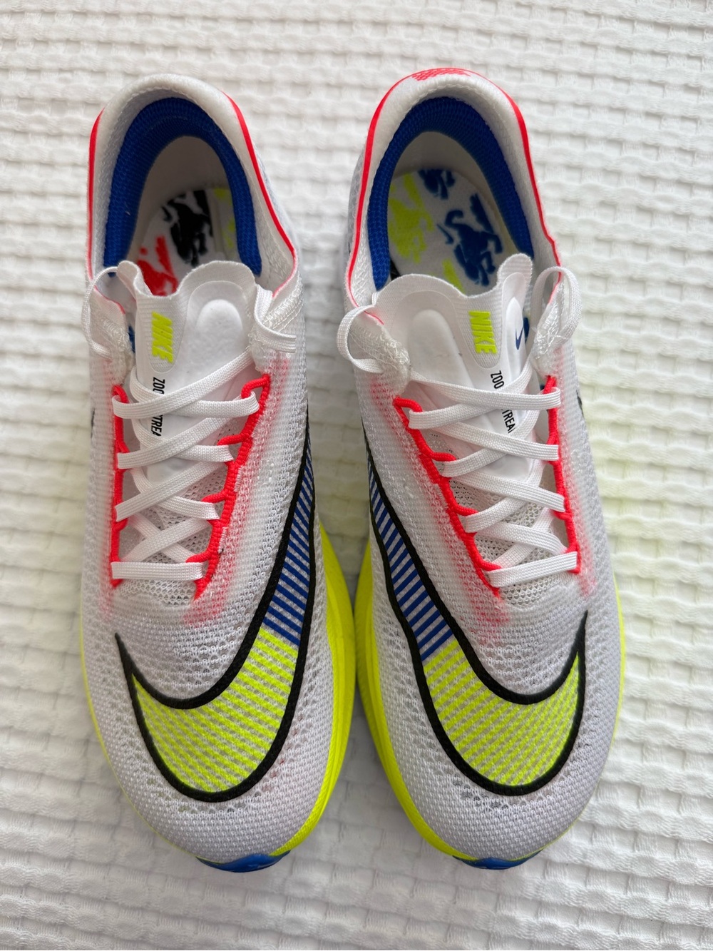 Nike Kids White/Volt/Blue Running Sneakers BNWOT!